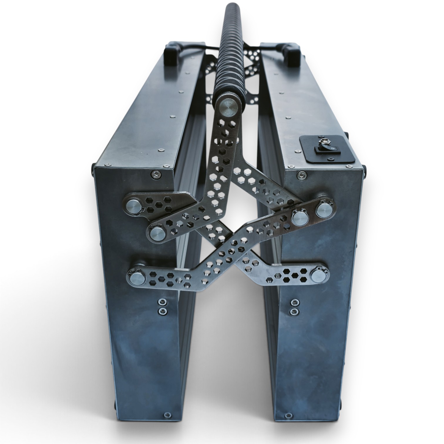 Raw aluminum finish - folded end view